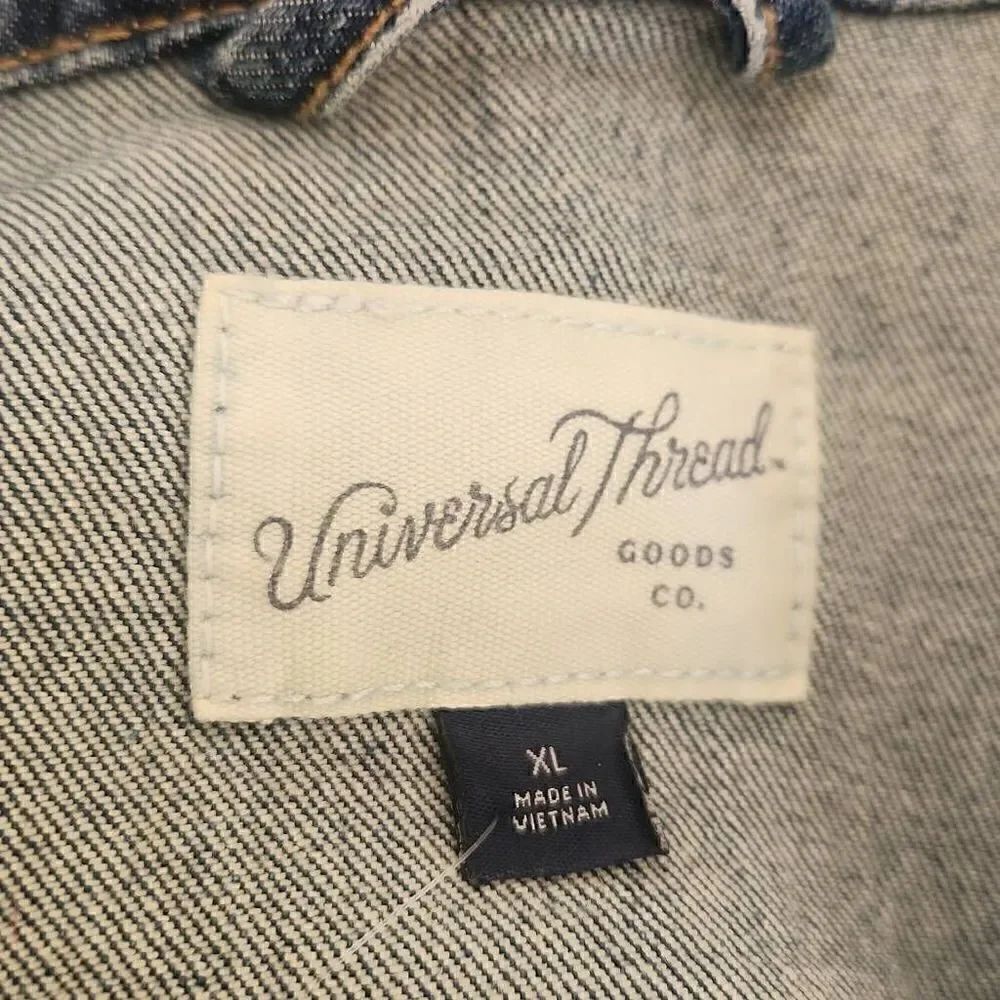 Universal Thread Upcycled Denim "Growling Tiger" Trucker Jacket, XL - Picture 12 of 12